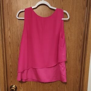 Gianni Bini Fuchsia Sleeveless Layered Blouse